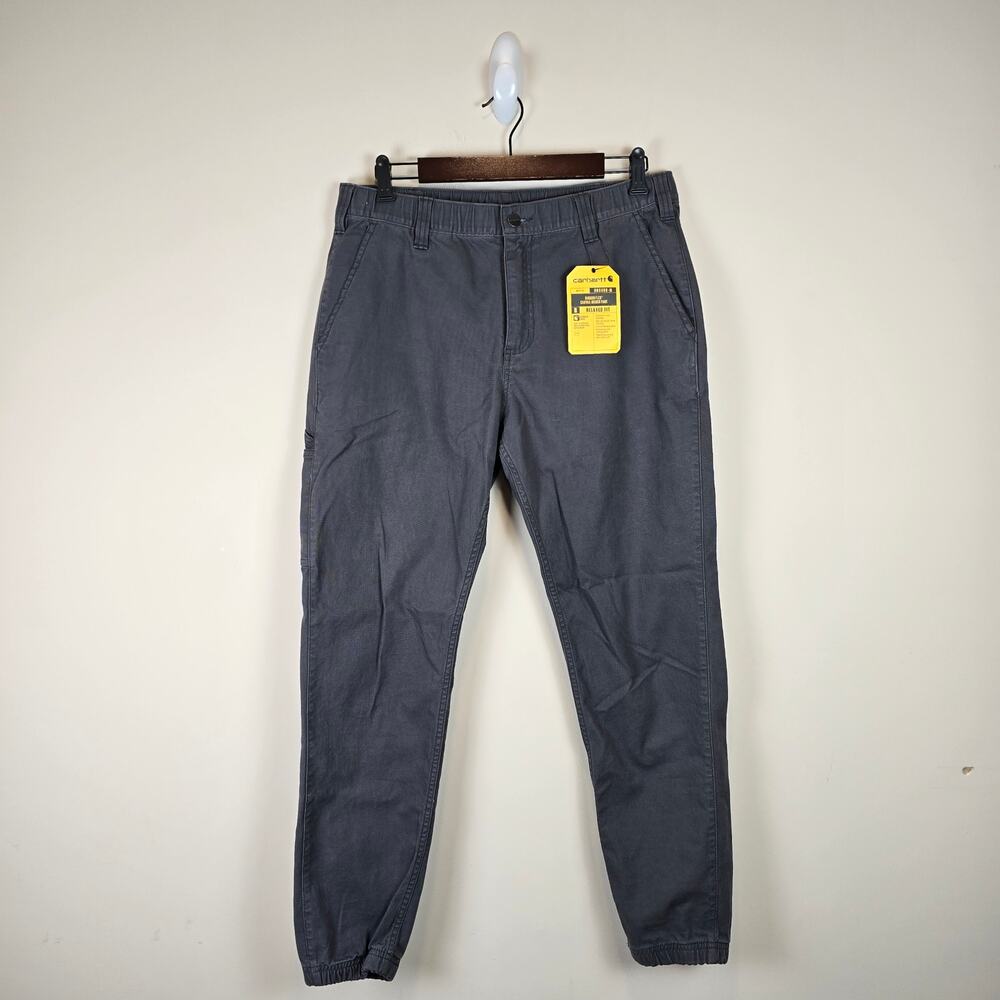 Carhartt Rugged Flex Canvas Jogger Pant Size 32 Regular Shadow Gray BN6889-M